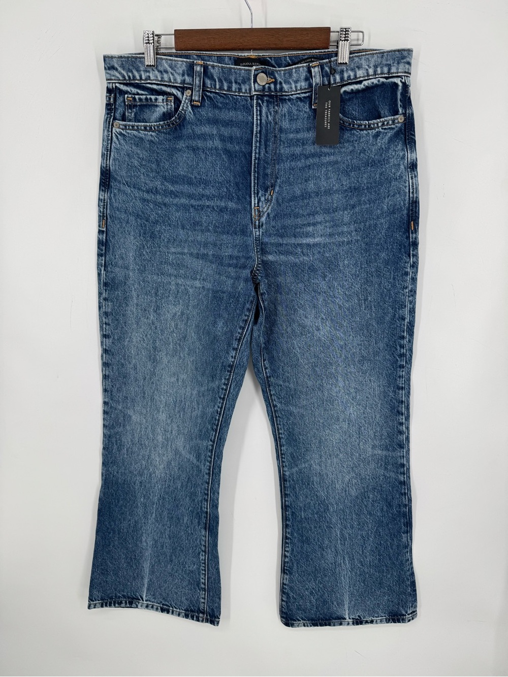 Banana Republic Women's High Rise Relaxed Bootcut Denim Jeans Size 32 Short NWT